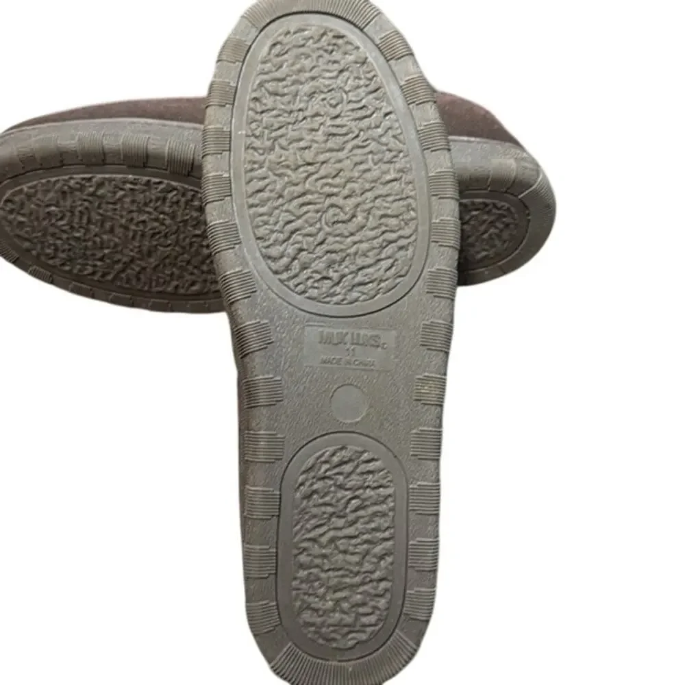 Men's Brown Muk‎ Luks Suede Slip-On Slippers Size 11